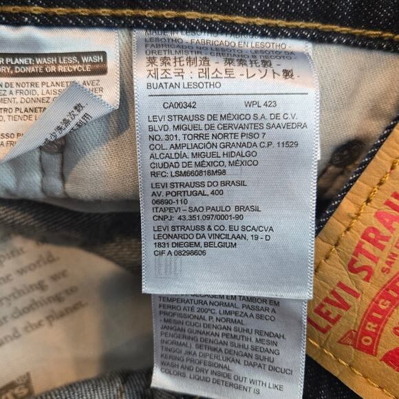 Levi's 514 Straight Fit Mens Dark Blue Jeans 33x34 - Picture 5 of 5